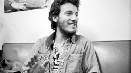 Bruce Springsteen backstage during the 