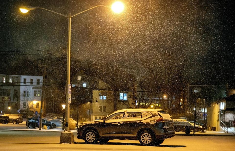 Snow storm hits Port Jefferson Village on Wednesday,