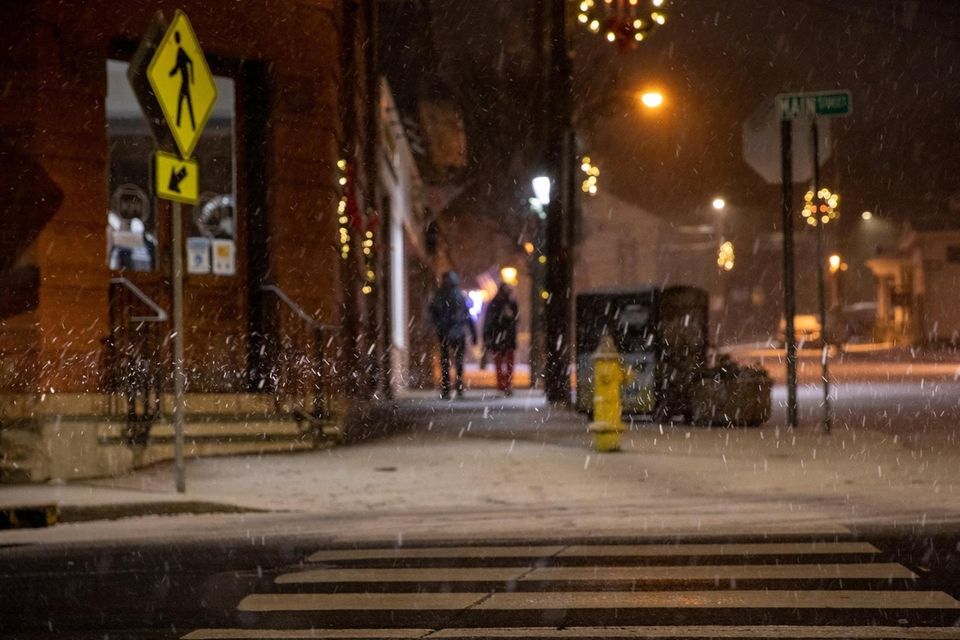 Snow storm hits Port Jefferson Village on Wednesday,