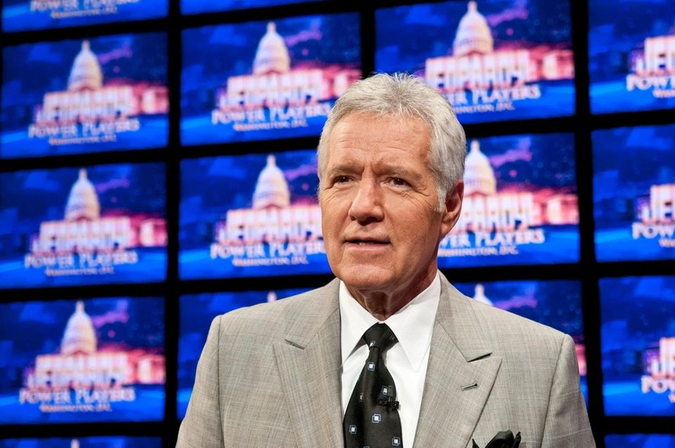 WASHINGTON, DC - APRIL 21: Alex Trebek speaks