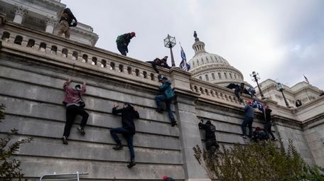 Trump supporters scaled the walls on the Senate