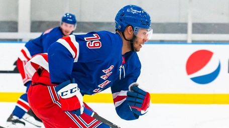 K'Andre Miller during Rangers training camp at the
