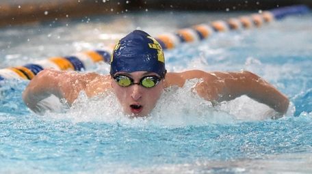Aidan Greenfield of Northport competes in the 100-yard