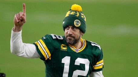 Packers quarterback Aaron Rodgers after an NFL divisional