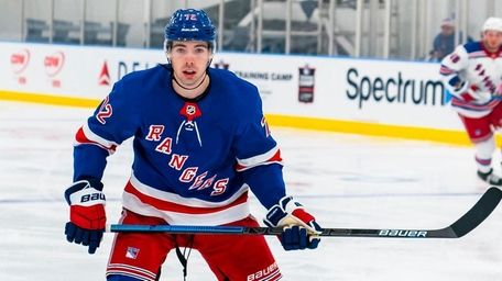 Filip Chytil during Rangers training camp at the