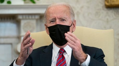 President Joe Biden during a meeting with Treasury