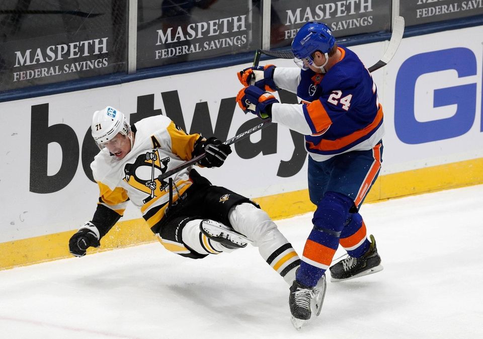 Scott Mayfield #24 of the New York Islanders
