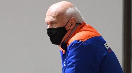 Islanders president and general manager Lou Lamoriello observes