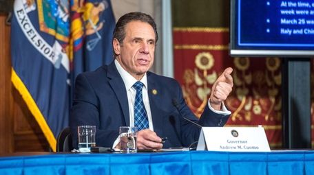 Governor Andrew Cuomo holds a press briefing on