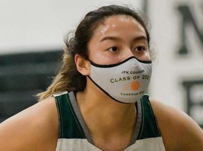 Cameron Montalbano of Bellmore JFK defends her ground