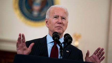 Biden at the White House on Monday. It's