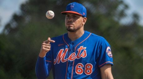 Mets pitcher Dellin Betances during a spring training