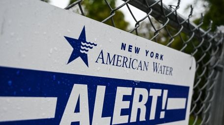 A sign posted at an New York American