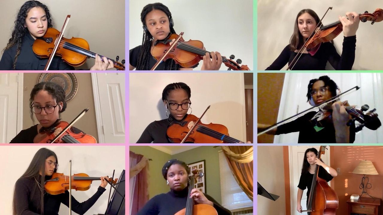 Students from the Baldwin High School Orchestra put