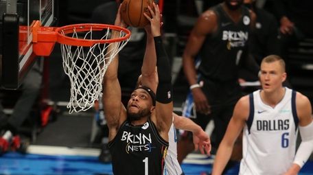 Nets shooting guard Bruce Brown (1) is fouled