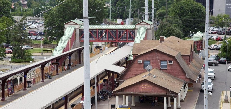 The Long Island Rail Road station in Huntington