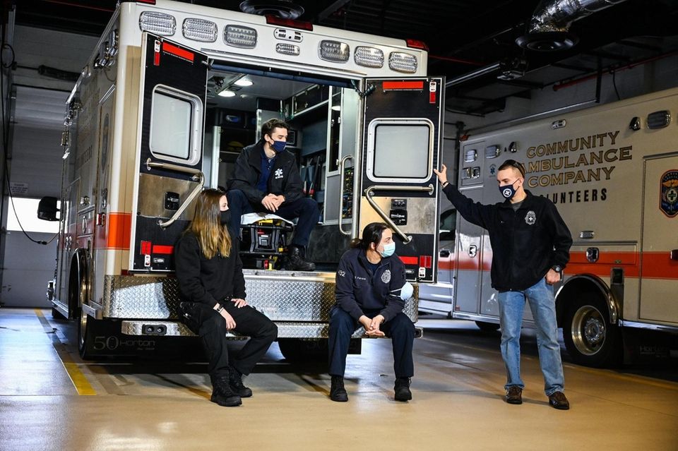 (l-r) Probationary members Jaclyn Randazzo, and John Santora,