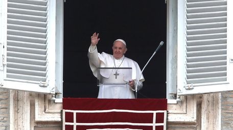 Pope Francis at the Vatican on Sunday.