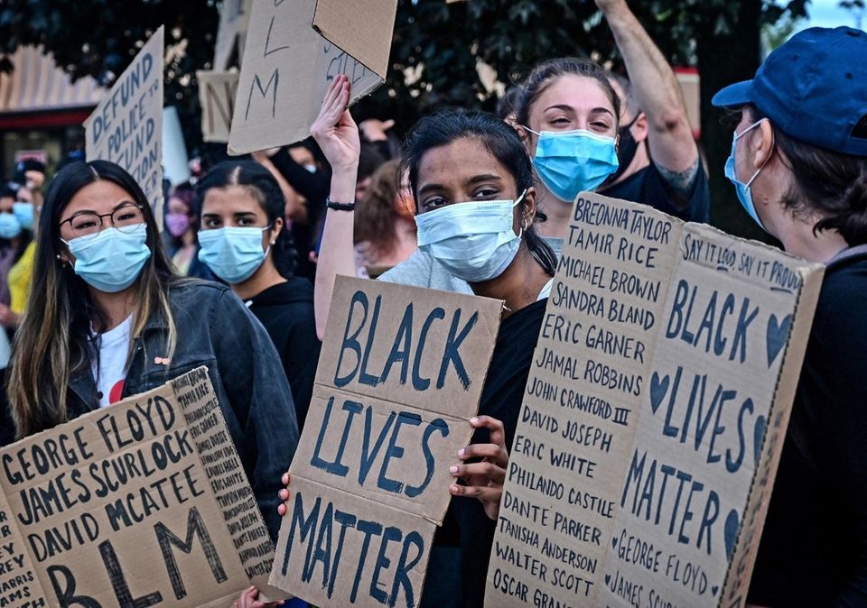 Protestors and allies of the Black Lives Matter