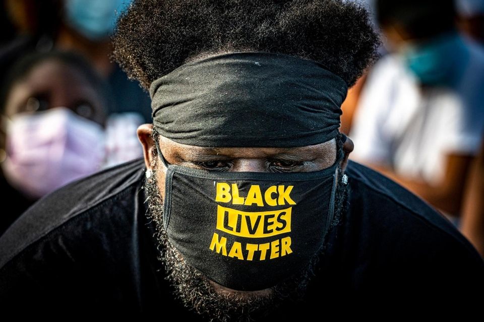 People call for Justice for George Floyd during