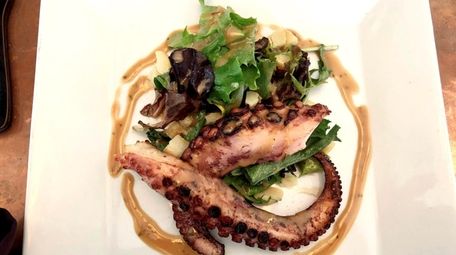 Grilled octopus with a hazelnut vinaigrette at Bar