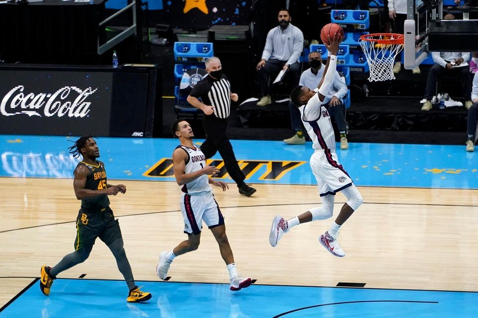 Gonzaga guard Joel Ayayi drives to the basket