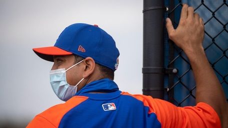 Mets manager Luis Rojas during a spring training