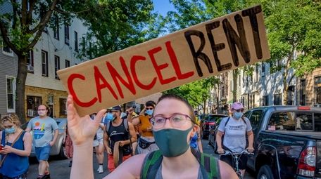 Tenants and housing activists rallied for rent relief