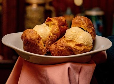 A by-request-only dessert item, a pair of popovers