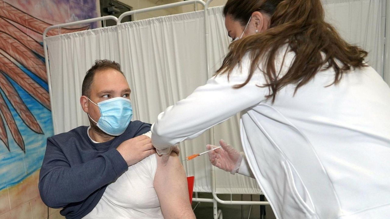 A special pod to vaccinate members of Long Island's