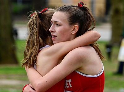 Emily Berg (L) and Nicole Conklin of Syosset
