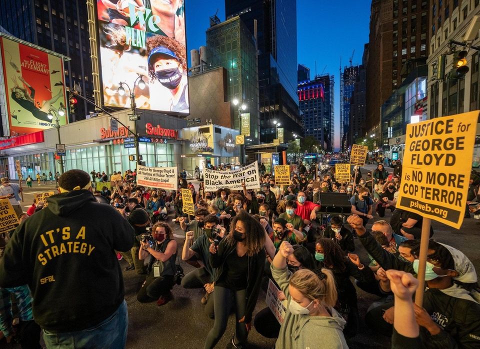 Protesters take to the streets after the George