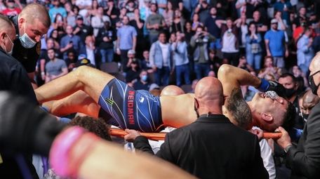 Chris Weidman of the United States leaves the