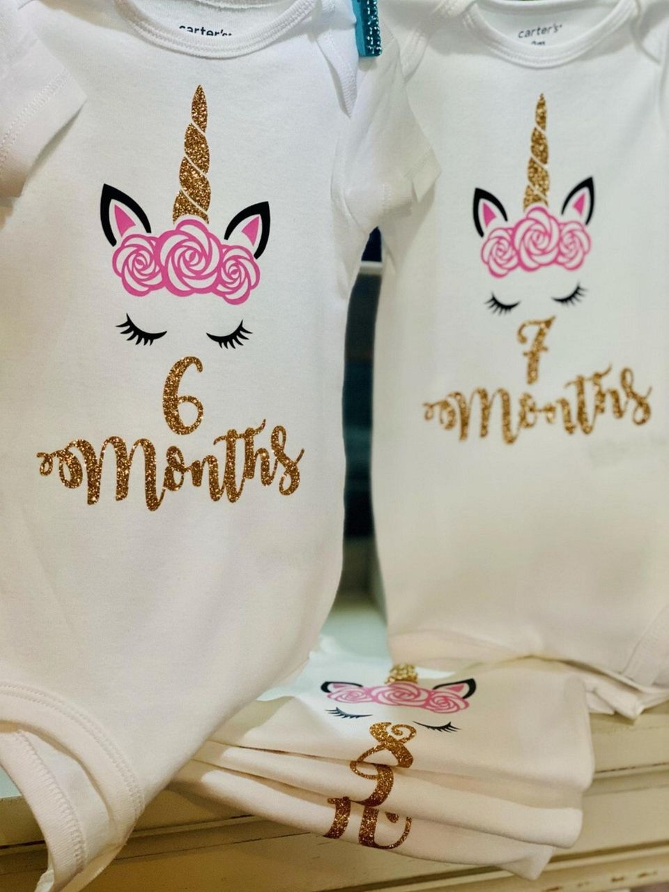 A personalized onesie makes for a super cute