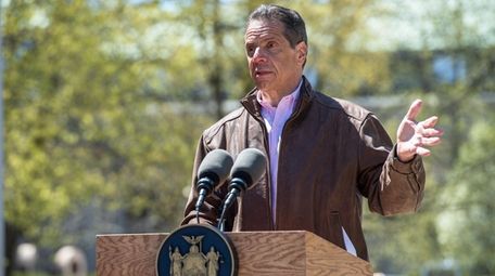 Gov. Andrew Cuomo speaks in Geddes, NY, on