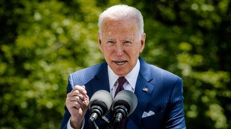 President Joe Biden delivers remarks on Tuesday in