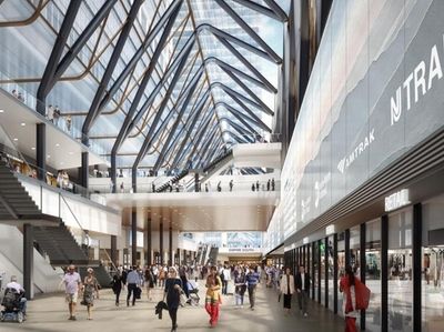 Rendering of a one-level option, looking south from