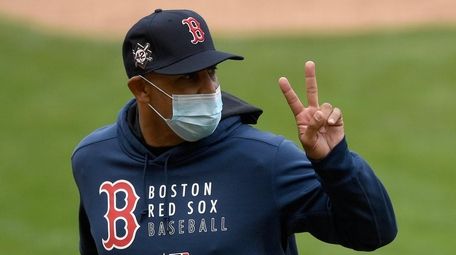 Manager Alex Cora #13 of the Boston Red