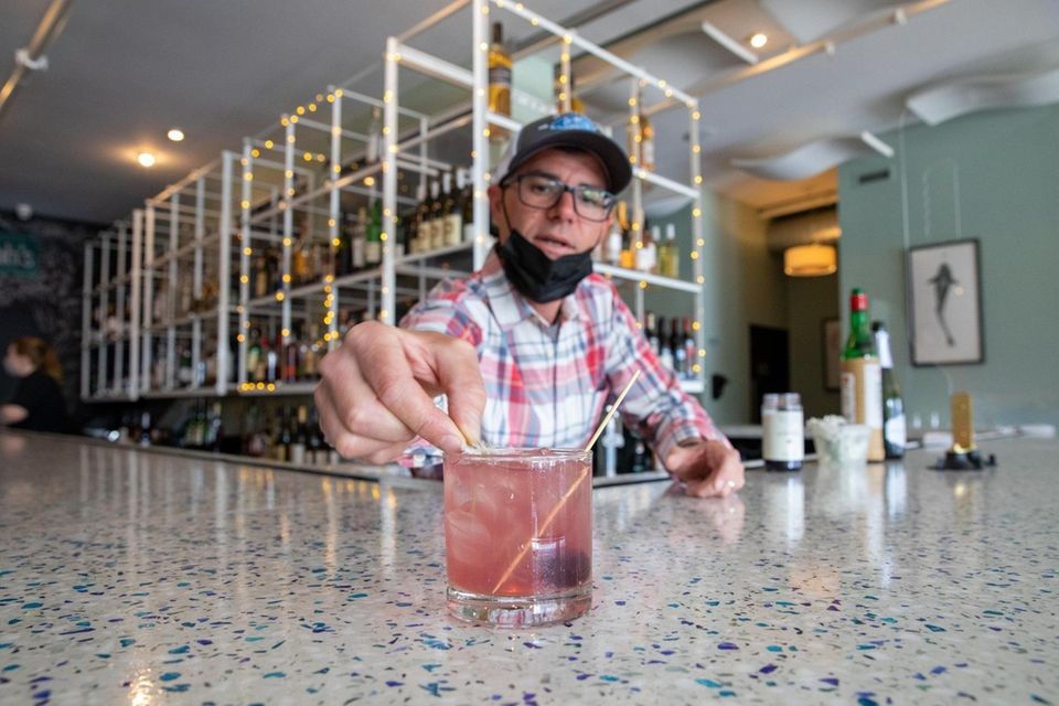 Owner of Noah's restaurant Noah Schwartz crafts a
