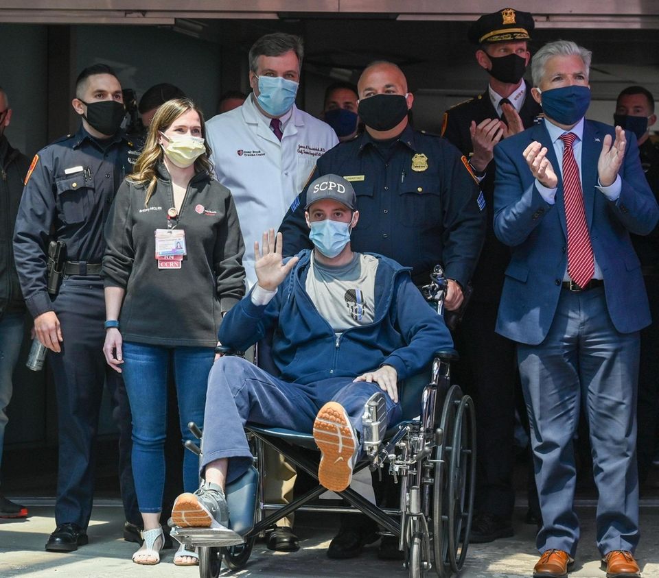 Suffolk County police officer Christopher Racioppo, is released
