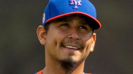 Mets pitcher Carlos Carrasco during a spring training