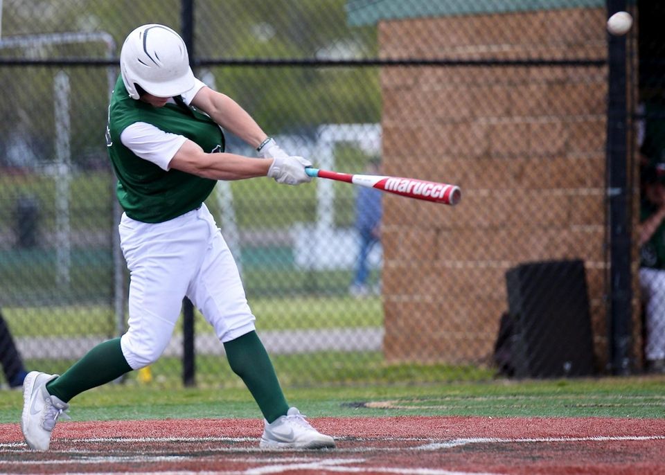 Longwood's Louis Kaleb drives a home run over