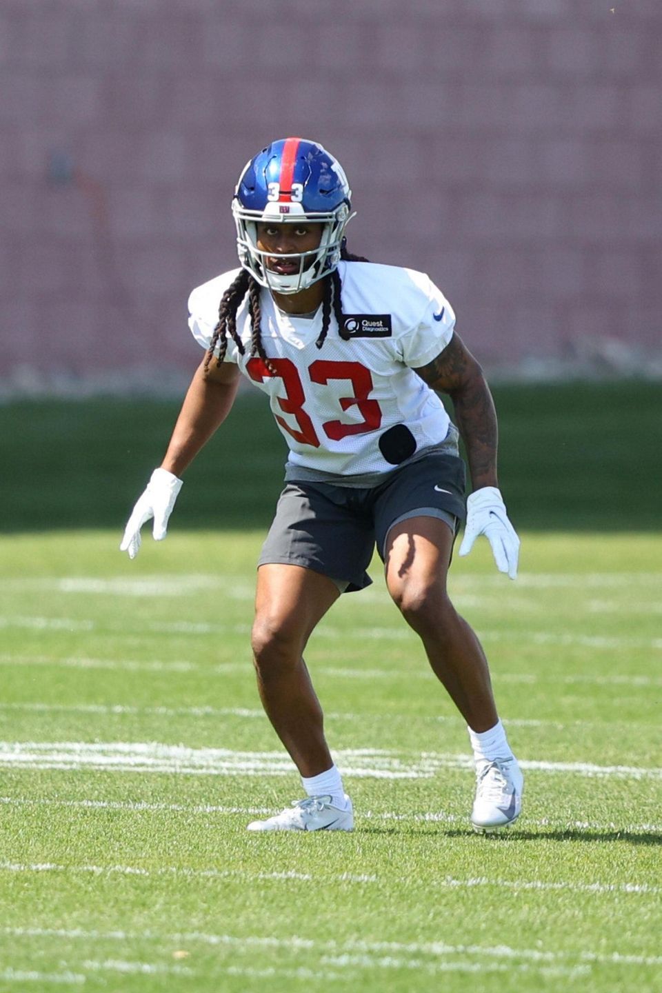 Aaron Robinson #33 of the New York Giants