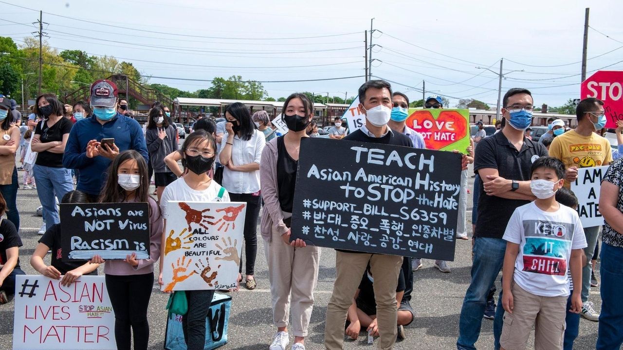 A rally for AAPI Heritage Month was held