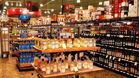 The New York state section of Total Wine,
