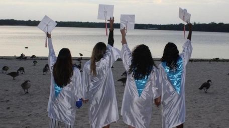 To celebrate their graduation from Connetquot High School