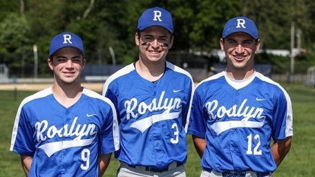 Roslyn baseball players, left to right, Daniel Rosman,
