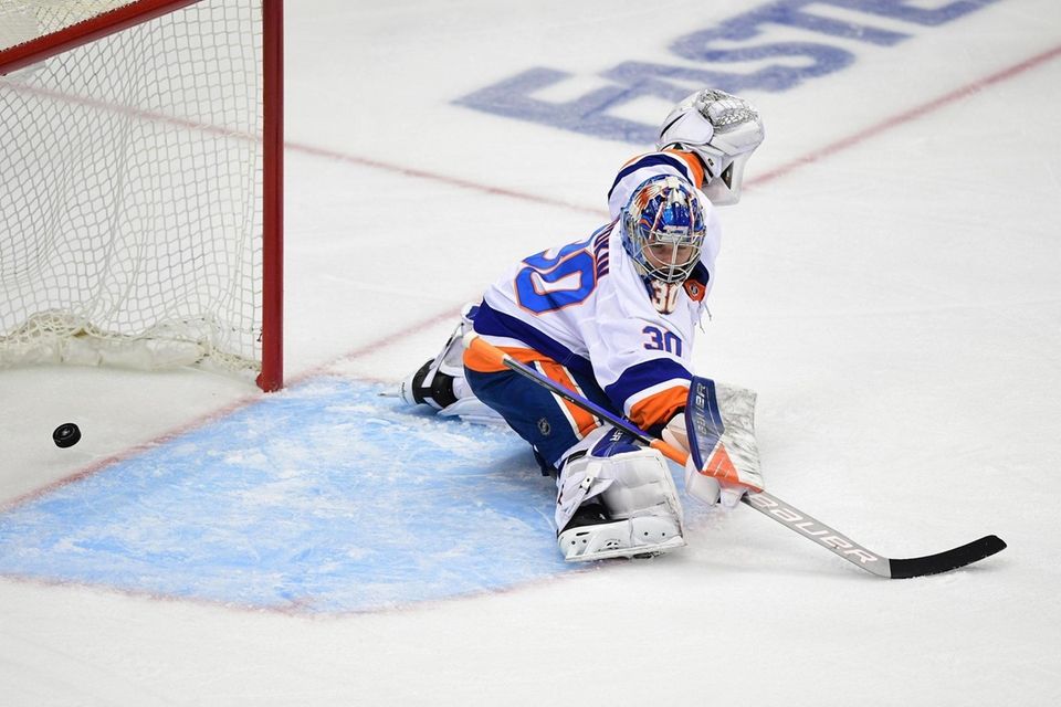 Ilya Sorokin #30 of the New York Islanders