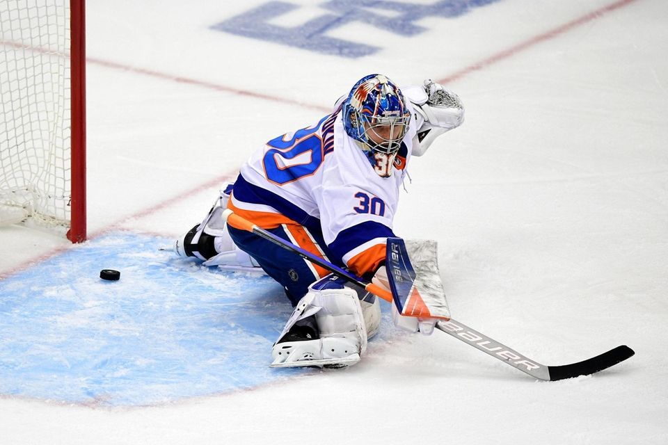 Ilya Sorokin #30 of the New York Islanders
