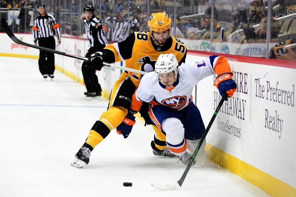 Mathew Barzal #13 of the New York Islanders